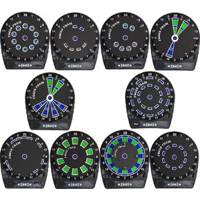 Soft Tip Dartboard Trainer Full Collection, 10 Pack (15.5" Boards)