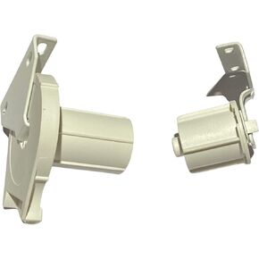 مجموعة قابض الظل الرائعة من Drapery Hardware، مقاس 1.5 بوصة، باللون الأبيض، مع دعامات in Kuwait