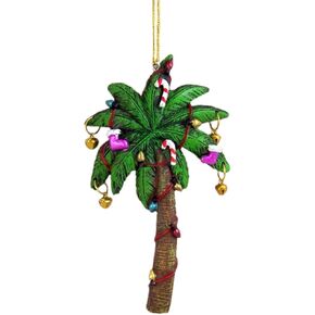 Tropical Christmas Palm Tree Hanging Ornament, 5 1/2 Inch