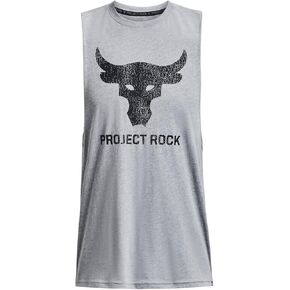 Under Armour UA PJT Rock BRAHMA BULL TANK Men's Training T-Shirt, Steel Light Heather Black, M
