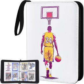 Basketball Card Binder for Basketball Cards 440 Pockets,Waterproof Trading Card Binder 4-Pocket with 55 Removable Sleeves Card Holder Album Compatible with Basketball Trading Cards 2024-2025