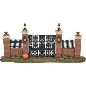 Department 56 Snow Village Halloween Accessories Disneyland The Haunted Mansion Gate Figurine, 4.75 Inch, Multicolor