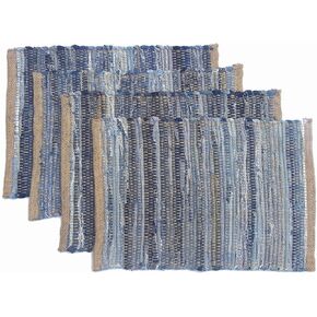Chardin home Eco Friendly Rainbow Multi Chindi Colorful Table Runner. Size: 13''x36'', Multi Color