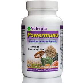 Powermuno Premium Immune Booster, Support 150 Vegi Caps - Elderberry, Propolis, Beta Glucan, Colostrum, Astragalus, Reishi, Cordyceps, Maitake, Agaricus Mushroom, Olive Leaf, Vitamin C, D, Zinc