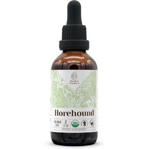 Horehound USDA Organic Alcohol-Free Extract | Dietary Supplement, High-Potency Tincture | Natural Certified Organic Horehound (Marrubium vulgare) Dried Herb (2 oz)