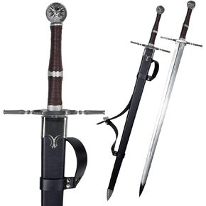 Limited Version Geralt Silver Sword Monster Slayer Replica with Engraving Cosplay