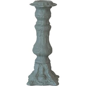 Creative Co-Op Embossed Cast Aluminum Taper Candleholder, Green