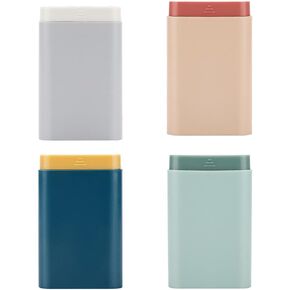 SOLUSTRE 4pcs Boxes Small Pill Box Chewing Gum Container Vitamin Holder Container Carry Case Portable Case Daily Case Travel Medicine Container Sealing Container Dispenser Abs Pocket