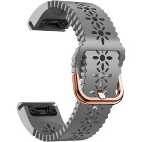 20mm Silicone Smart Watch Strap For Garmin Fenix 7S 6S Pro Quick Release Easy Rose Gold Buckle Wristband Bracelet Fenix 5S/5S Plus Accessories