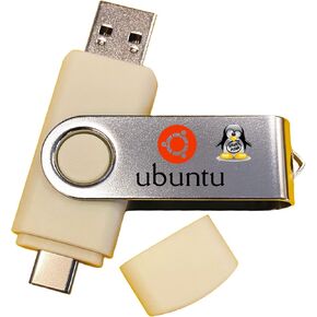 Linux Ubuntu Lunar Lobster 23.04 Desktop and Server Editions - Multiboot Live System Install Bootable Boot USB Flash Thumb Drive USB-C Compatible