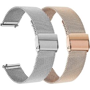 FitTurn Metal Band Compatible with YOUSOKU H97/Blackview R50/Butele H69 Band, Adjustable Stainless Steel Strap Wristband for Spade Health Smartwatch 3 Band