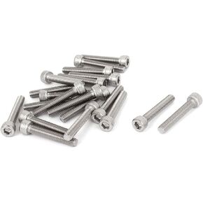 uxcell® 1mm Pitch M6x35mm Hexagon Socket Head Cap Machine Screws Bolts 20pcs