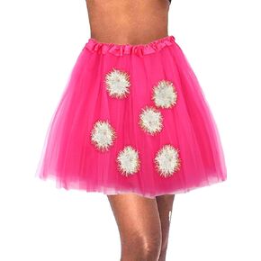 Pink Tutu Skirt for Women Adult Layered Tutu Tulle Sparkly Tutu Dance Skirts Rose Red Tutu for Party Costume