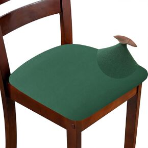 Chair Seat Covers Set of 6 Stretch Printed Chair Covers for Dining Room Square Removable Washable Chair Protector Seat Cushion Slipcovers for Kitchen Office