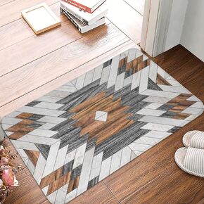 Tribal Aztec Western Wooden Bathroom Rug Mat Bath Mats for Bathroom Non Slip Floor Carpet for Kitchen Laundry Living Room Outdoor Decoration