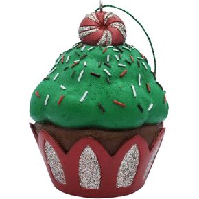 JILLSON & ROBERTS Green Confetti Cupcake Christmas Tree Ornament