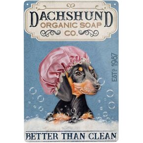 Metal Tin Sign Dachshund Dog Wall Decor Wall Art Decor Metal Sign for Cafe Bar Restaurant Supermarket Shop Best Gifts Idea 8 x 12 Inches