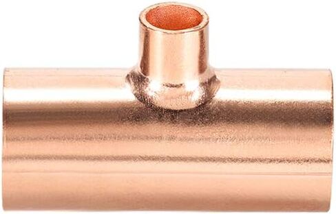 uxcell 3/8-inch x 1/4-inch x 3/8-inch Copper Reducing Tee Copper Pressure Pipe Fitting Connector for Plumbing Supply and Refrigeration 5pcs in Saudi Arabia