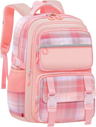 School Backpacks for Girls Kawaii Bookbag Kids School Bag for Girls 6-12 Years Old Pink in Saudi Arabia