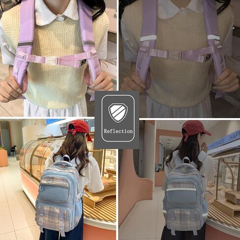 School Backpacks for Girls Kawaii Bookbag Kids School Bag for Girls 6-12 Years Old Pink in Saudi Arabia