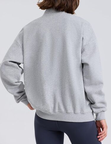 PrettyGuide Women's Lightweight Quarter Zip Oversized Sweatshirts Long Sleeve Fleece Pullover in Kuwait