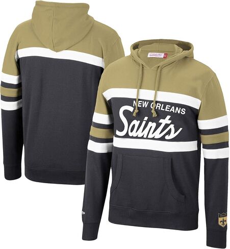 Mitchell & Ness Men's Red/Royal Buffalo Bills Head Coach Pullover Hoodie in Kuwait