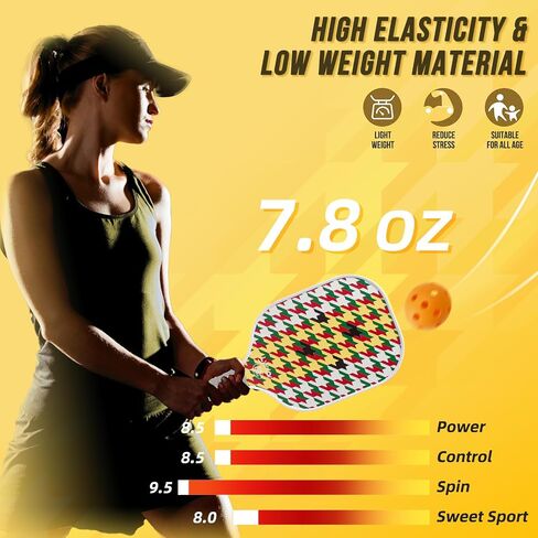 مجموعة مجاديف Pickleball من 2/4 مجموعة مجداف كرة مخلل معتمدة من الولايات المتحدة الأمريكية، مضارب كرة مخلل سطحية خفيفة الوزن من الألياف الزجاجية مع كرة وحقيبة كرة مخلل للمبتدئين المحترفين in Saudi Arabia