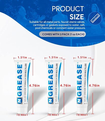 Replacement for Hayward SPX0327 3 Ounce Waterproof Lube for Swimming Pool Metal Parts O-Ring Gasket Silicone Lubricant, Plumbers Grease 3 oz Tube Lubricant (Limited Edition) in Kuwait