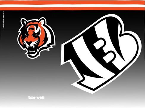 Tervis NFL Cincinnati Bengals - مروحة إلى الأبد مصنوعة في الولايات المتحدة الأمريكية، كوب سفر معزول بجدار مزدوج يحافظ على المشروبات باردة وساخنة، 16oz، كلاسيكي in Saudi Arabia