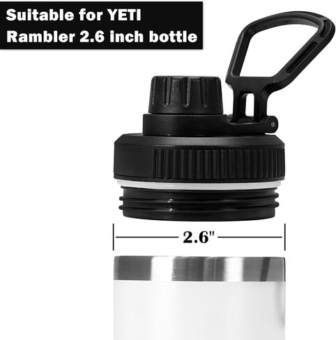 Spout Lid for Yeti Rambler 12/18/26/36/46/64 Oz,Replacement Chug Cap for YETI Bottle with Wide Handle, Leakproof, BPA Free and Dishwasher Safe in Saudi Arabia