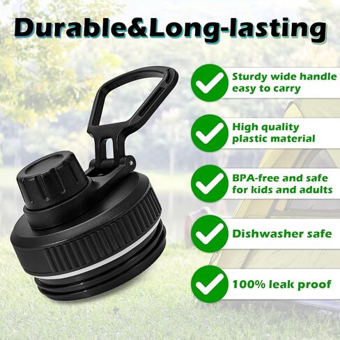 Spout Lid for Yeti Rambler 12/18/26/36/46/64 Oz,Replacement Chug Cap for YETI Bottle with Wide Handle, Leakproof, BPA Free and Dishwasher Safe in Saudi Arabia