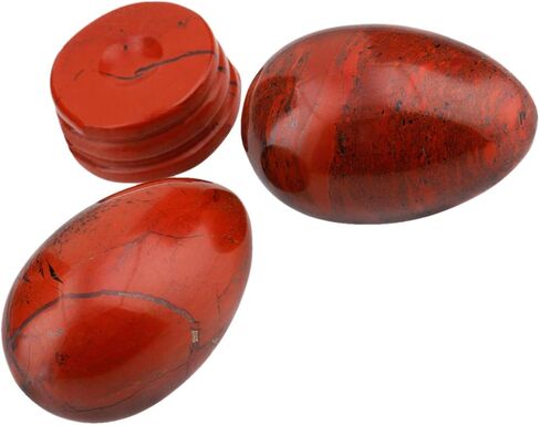 TUMBEELLUWA Carved Egg Healing Crystal Quartz with Stone Stand Reiki Figurine Home Decoration,Obsidian in Kuwait