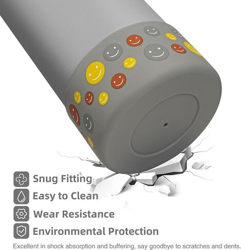 Water Bottle Boot Sleeve, Protective Silicone Boot Compatible with Hydro Flask Water Bottle (1 PC, Smiley Face) in Saudi Arabia