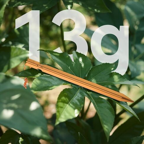12 Pack Tent Stakes, 7-inch Ultralight Aluminum Ground Pegs with Reflective Pull Ropes, Y-Shape Stakes in a Carrying Bag, for Camping, Backpacking, Hiking Tent, Hammocks and Canopy, Black in Saudi Arabia