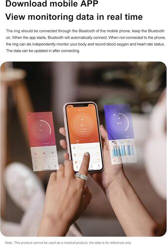 Smart Ring Fitness Tracker Ring for Women Men, Multiple Sport Modes Fitness Ring with Heart Rate Sleep Monitor, IP68 Waterproof Step Counter Calorie Tracking Ring for Android iOS Phone in Saudi Arabia