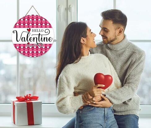 علامة باب عيد الحب من PETCEE، أكاليل عيد الحب للباب الأمامي، ديكورات باب عيد الحب، ديكور باب عيد الحب، لباب الحائط المنزلي، 11.5 بوصة in Kuwait