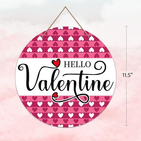 علامة باب عيد الحب من PETCEE، أكاليل عيد الحب للباب الأمامي، ديكورات باب عيد الحب، ديكور باب عيد الحب، لباب الحائط المنزلي، 11.5 بوصة in Kuwait