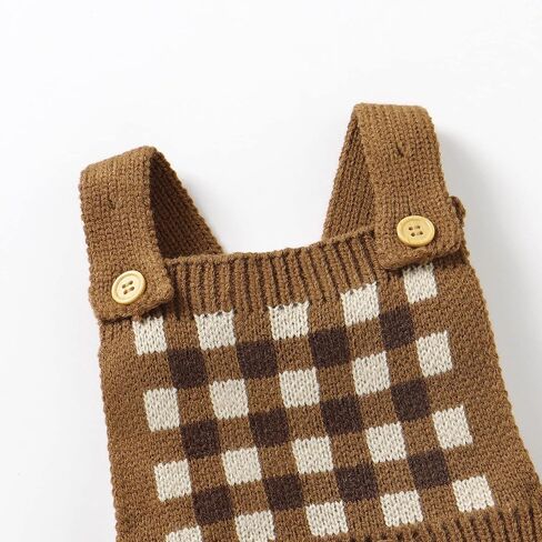 Baby Romper Newborn Baby Plaid Bodysuit Sleeveless Knitted Outfit for Boy and Girls with Warm Hat Set in Saudi Arabia