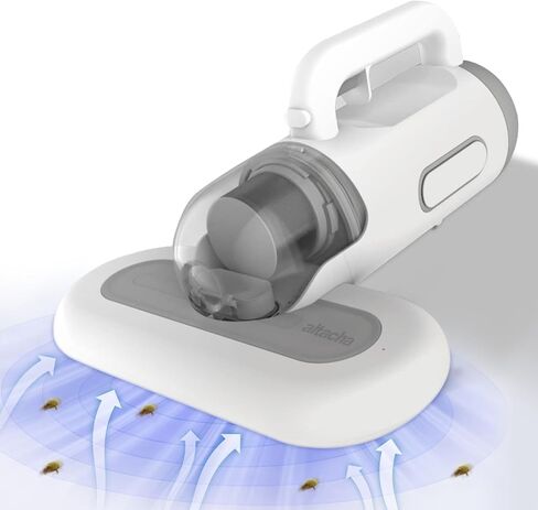 Professional Portable Cordless Handheld Bed Mattress Pillow Fabric Sofa Couch Sheet Carpet Vacuum Cleaner High Frequency Double Vibrative Pad strong suction for Deep Vacuum Cleaning With Charging Dock in Saudi Arabia