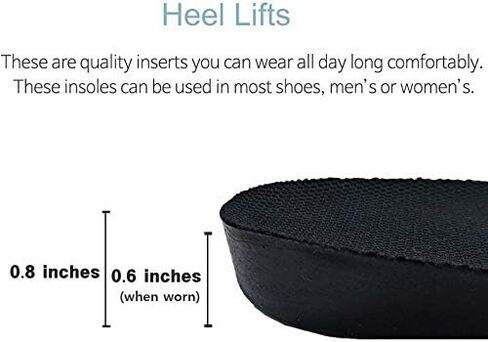 5/8 inch (15mm) Leg Length Discrepancy Lifts Insoles (2 Large Rights(Fabric Topped)) in Saudi Arabia