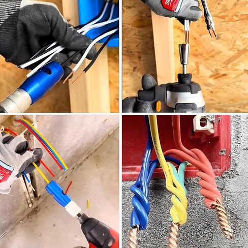 Wire Stripper for Drill Wire Stripping Tool for 8 AWG 10AWG 12 AWG 14 AWG Wire Twister Cable Stripper Electrician Tool Kit Quick Wire Stripping and Connector in Saudi Arabia
