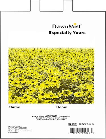 حقيبة دوكال للمتعلقات الشخصية 20 × 18.5، حزمة من 50 كيس أبيض لمتعلقات المرضى 1,3 مل من البولي إيثيلين، حقيبة متعلقات مطبوعة طبيعية بمقابض للمستشفيات والفنادق in Kuwait