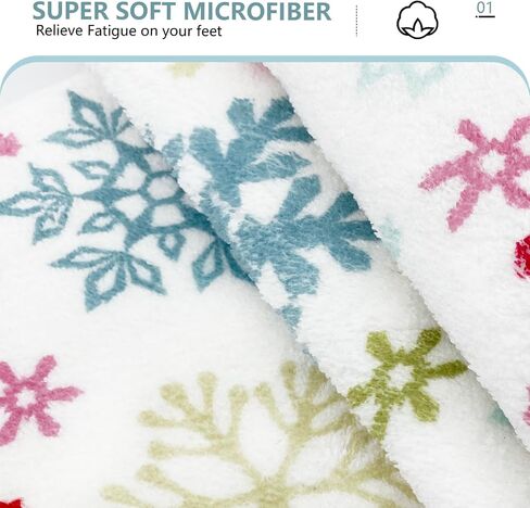 MEHOFOND Christmas Bathroom Rugs,Winter Snowflake Bath Mat,Xmas Colorful Snowflakes Bath Mats for Bathroom Decor Extra Soft & Absorbent,Non Slip Festive Rugs Holiday Decorative Bath Rugs 20x32in in Kuwait