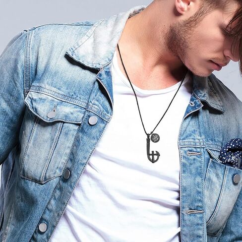 Hearbeingt Cremation Jewelry for Ashes Fishing Hook Urn Necklace for Ashes for Human Pet Stainless Steel Keepsake Pendant for Men Women in Kuwait