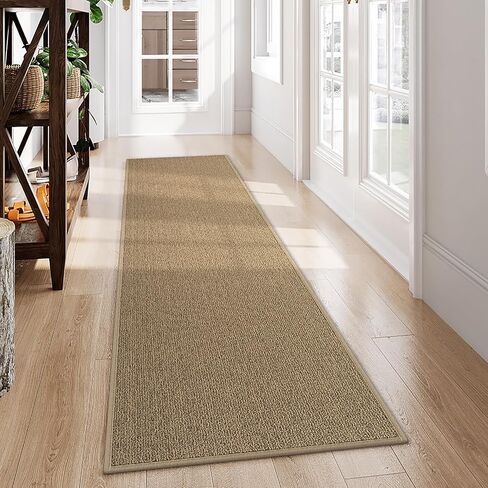 Lahome Braided 2x8 Rug Runners for Hallways Non Slip, Washable Runner Rug Non Slip Kitchen Rug Runner Ultra-Thin, Boho Runner Rug for Hallway Bathroom Bedroom Laundry (Natural, 2'x8') in Saudi Arabia