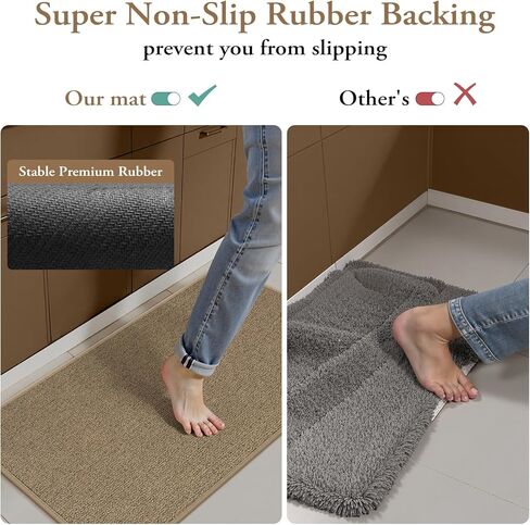 Lahome Braided 2x8 Rug Runners for Hallways Non Slip, Washable Runner Rug Non Slip Kitchen Rug Runner Ultra-Thin, Boho Runner Rug for Hallway Bathroom Bedroom Laundry (Natural, 2'x8') in Saudi Arabia