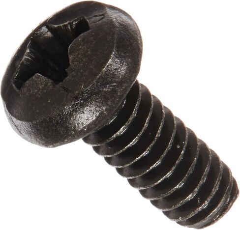 Small Parts MS51957-28B 18-8 Stainless Steel Pan Head Machine Screw, Black Oxide Finish, Meets MS-51957, #2 Phillips, #6-32 Thread Size, 3/8" Length, Fully Threaded, USA Made (Pack of 50) in Saudi Arabia