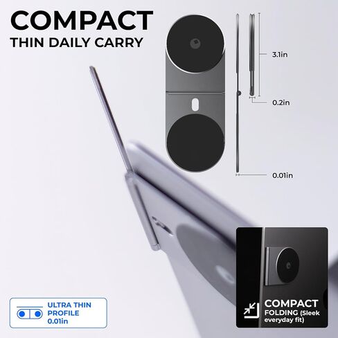 مجموعة أجهزة الكمبيوتر اللوحية Rolling Square Edge Pro - جهاز لوحي محمول متوافق مع MagSafe وحامل هاتف مغناطيسي للعمل الذكي والإنتاجية - رمادي فلكي in Kuwait