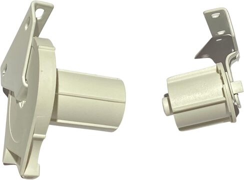 مجموعة قابض الظل الرائعة من Drapery Hardware، مقاس 1.5 بوصة، باللون الأبيض، مع دعامات in Kuwait