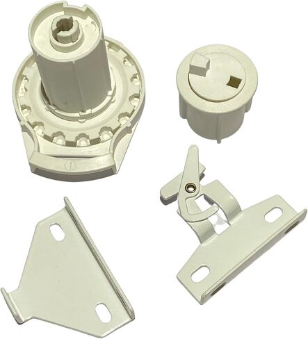 مجموعة قابض الظل الرائعة من Drapery Hardware، مقاس 1.5 بوصة، باللون الأبيض، مع دعامات in Kuwait